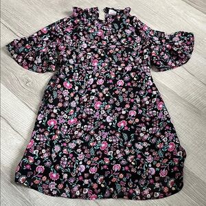 Floral Black and Pink Dress